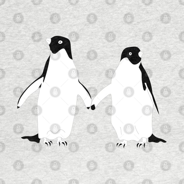 Couple penguins in color by Eshka